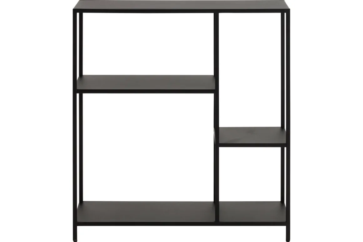 Miliboo Bibliothèque Et Étagère|Bibliothèque Et Étagère-Console ouverte design en métal noir L80 cm PODIUM