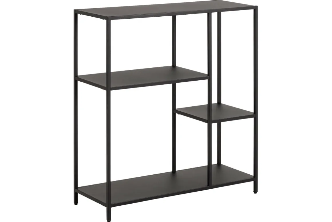 Miliboo Bibliothèque Et Étagère|Bibliothèque Et Étagère-Console ouverte design en métal noir L80 cm PODIUM