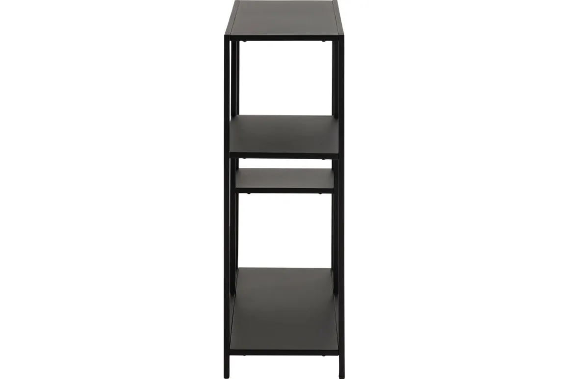 Miliboo Bibliothèque Et Étagère|Bibliothèque Et Étagère-Console ouverte design en métal noir L80 cm PODIUM