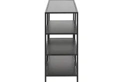 Miliboo Bibliothèque Et Étagère|Bibliothèque Et Étagère-Console ouverte design noire L114 cm TRESCA