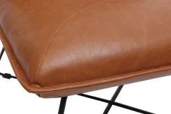 Miliboo Fauteuil Design|Voir Tous Les Fauteuils-Fauteuil avec repose pied vintage marron PHILO