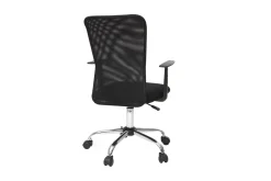 Miliboo Fauteuil De Bureau|Fauteuil De Bureau Petit Prix-Fauteuil de bureau à roulettes design en mesh noir et acier chromé PLUZ