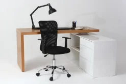 Miliboo Fauteuil De Bureau|Fauteuil De Bureau Petit Prix-Fauteuil de bureau à roulettes design en mesh noir et acier chromé PLUZ