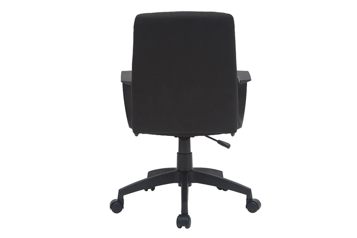 Miliboo Fauteuil De Bureau|Fauteuil De Bureau Petit Prix-Fauteuil de bureau à roulettes design noire en tissu et métal CHUCK