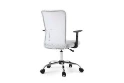 Miliboo Fauteuil De Bureau|Fauteuil De Bureau Petit Prix-Fauteuil de bureau à roulettes design en mesh blanc et acier chromé PLUZ