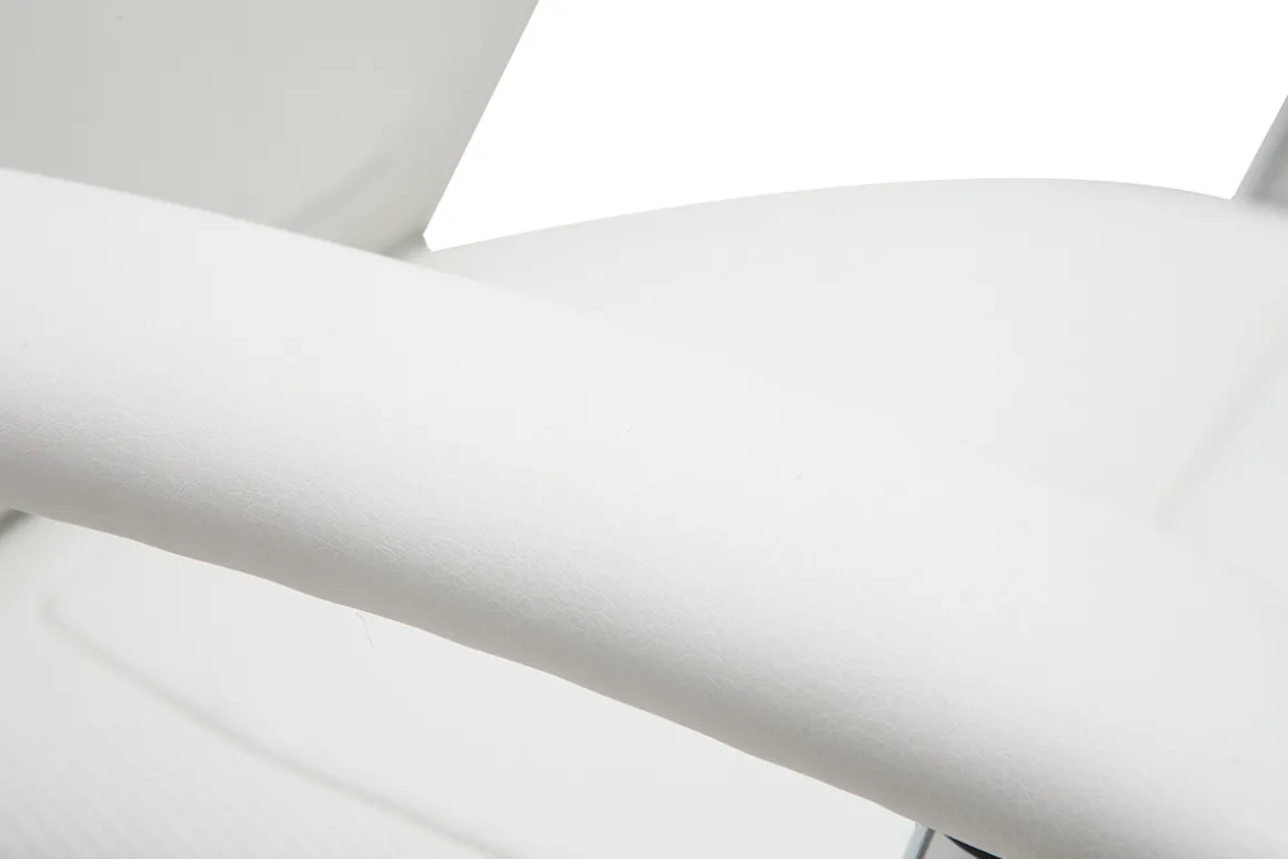 Miliboo Fauteuil De Bureau-Fauteuil de bureau à roulettes design blanc et acier chromé WALL STREET