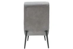 Miliboo Fauteuil Design|Voir Tous Les Fauteuils-Fauteuil design en tissu effet velours gris et métal noir TAYLOR