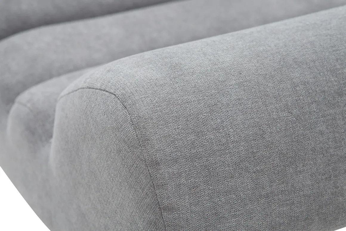 Miliboo Fauteuil Design|Voir Tous Les Fauteuils-Fauteuil design en tissu effet velours gris et métal noir TAYLOR