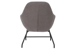 Miliboo Fauteuil Design|Voir Tous Les Fauteuils-Fauteuil design en tissu effet velours gris et métal noir MAYNE