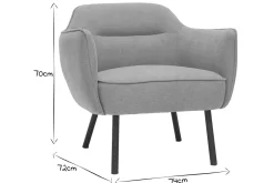 Miliboo Fauteuil Design|Voir Tous Les Fauteuils-Fauteuil design en tissu effet velours jaune moutarde et métal noir LAURENS