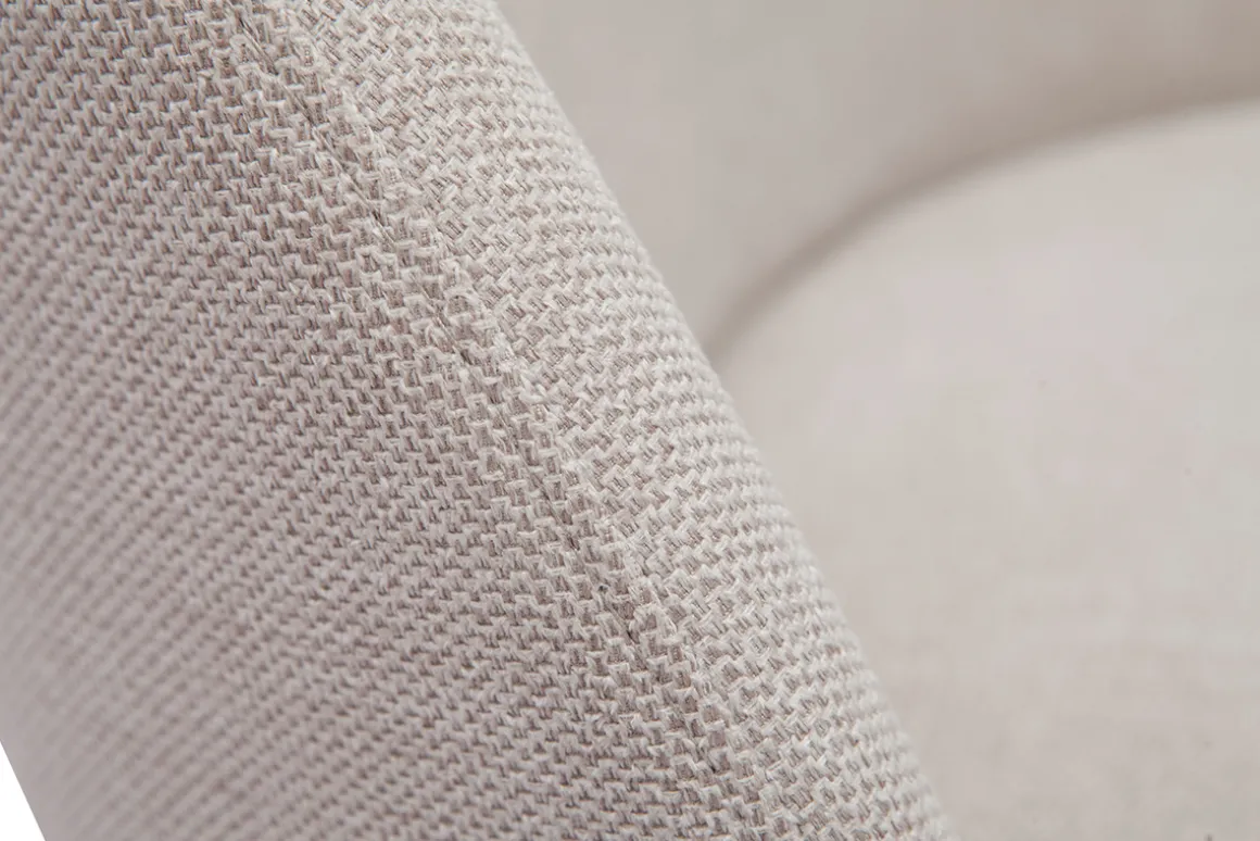 Miliboo Fauteuil Design|Voir Tous Les Fauteuils-Fauteuil design en tissu effet velours texturé beige et métal noir BREGO