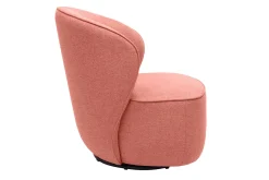 Miliboo Fauteuil Design|Voir Tous Les Fauteuils-Fauteuil design pivotant en tissu effet velours texturé terracotta AMBER