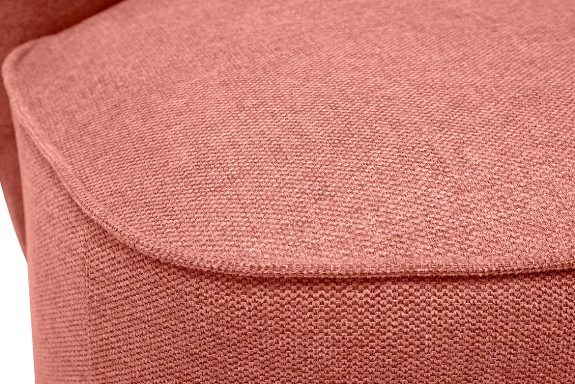 Miliboo Fauteuil Design|Voir Tous Les Fauteuils-Fauteuil design pivotant en tissu effet velours texturé terracotta AMBER