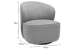 Miliboo Fauteuil Design|Voir Tous Les Fauteuils-Fauteuil design pivotant en tissu effet velours texturé terracotta AMBER