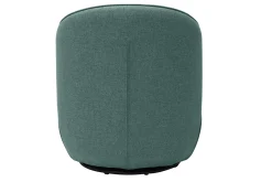 Miliboo Fauteuil Design|Voir Tous Les Fauteuils-Fauteuil design pivotant en tissu vert de gris AMBER