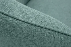 Miliboo Fauteuil Design|Voir Tous Les Fauteuils-Fauteuil design pivotant en tissu vert de gris AMBER