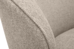 Miliboo Fauteuil Design|Voir Tous Les Fauteuils-Fauteuil design pivotant en tissu effet velours texturé taupe AMBER