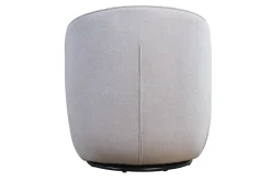 Miliboo Fauteuil Design|Voir Tous Les Fauteuils-Fauteuil design pivotant en tissu effet velours texturé beige AMBER