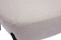 Miliboo Fauteuil Design|Voir Tous Les Fauteuils-Fauteuil en tissu effet velours texturé beige et métal noir BELEY