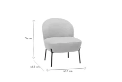 Miliboo Fauteuil Design|Voir Tous Les Fauteuils-Fauteuil en tissu effet velours texturé beige et métal noir BELEY