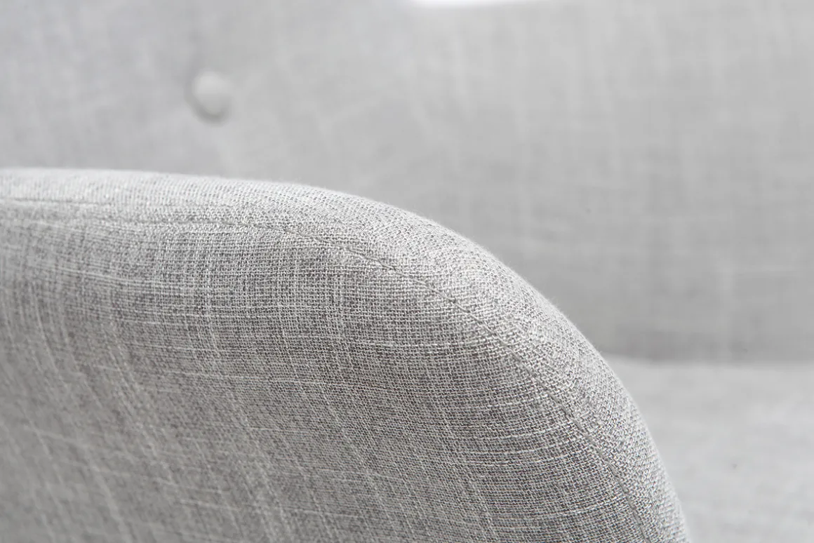 Miliboo Fauteuil Enfant-Fauteuil enfant scandinave en tissu gris polaire et bois clair BABY BRISTOL