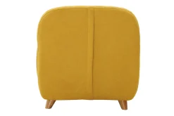 Miliboo Fauteuil Enfant-Fauteuil enfant scandinave en tissu effet velours jaune moutarde et bois clair NORKID