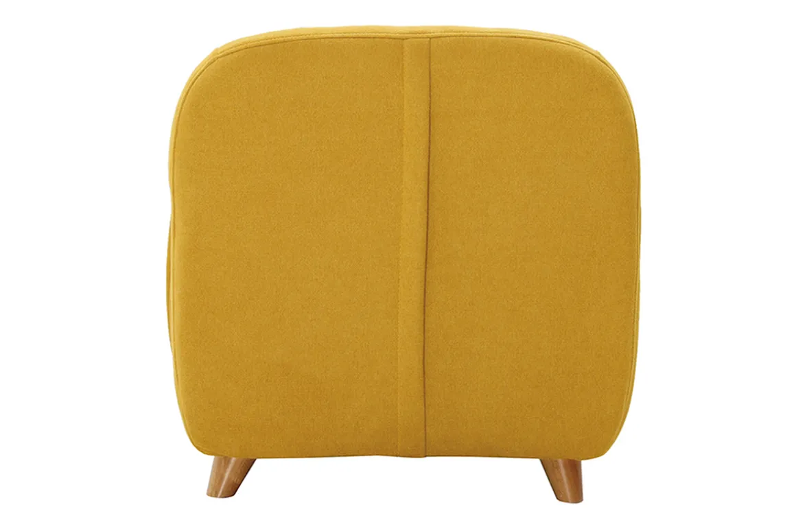 Miliboo Fauteuil Enfant-Fauteuil enfant scandinave en tissu effet velours jaune moutarde et bois clair NORKID