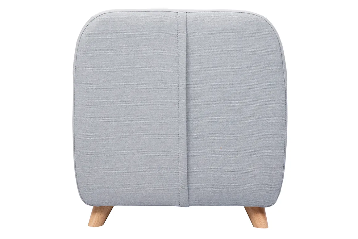 Miliboo Fauteuil Enfant-Fauteuil enfant scandinave en tissu gris clair et bois clair NORKID