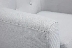 Miliboo Fauteuil Enfant-Fauteuil enfant scandinave en tissu gris clair et bois clair NORKID