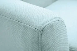 Miliboo Fauteuil Enfant-Fauteuil enfant scandinave en tissu menthe à l'eau et bois clair NORKID