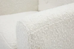 Miliboo Fauteuil Enfant-Fauteuil enfant scandinave en tissu effet laine bouclée blanc et bois clair NORKID