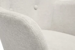 Miliboo Fauteuil Enfant-Fauteuil enfant scandinave en tissu effet velours texturé beige et bois clair BABY BRISTOL