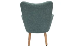 Miliboo Fauteuil Enfant-Fauteuil enfant scandinave en tissu vert de gris et bois clair BABY BRISTOL
