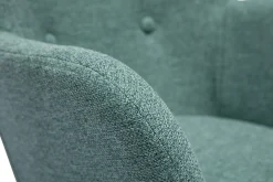 Miliboo Fauteuil Enfant-Fauteuil enfant scandinave en tissu vert de gris et bois clair BABY BRISTOL