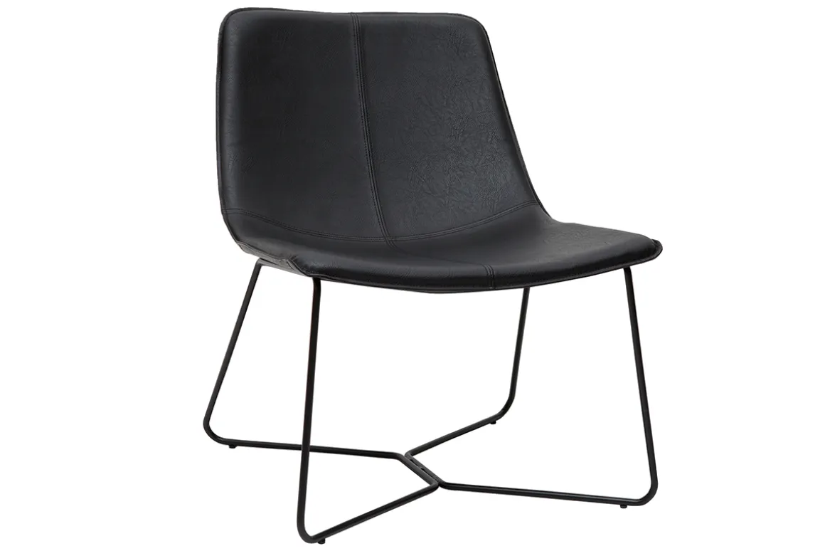Miliboo Fauteuil Design|Voir Tous Les Fauteuils-Fauteuil noir SANTI