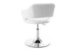 Miliboo Fauteuil Design|Voir Tous Les Fauteuils-Fauteuil pivotant design blanc et acier chromé JESSY