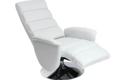 Miliboo Fauteuil Relax|Voir Tous Les Fauteuils-Fauteuil relax manuel blanc NELSON