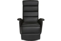 Miliboo Fauteuil Relax|Voir Tous Les Fauteuils-Fauteuil relax manuel noir NELSON