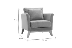 Miliboo Fauteuil Design|Voir Tous Les Fauteuils-Fauteuil scandinave déhoussable en tissu effet velours texturé terracotta et bois clair OSLO