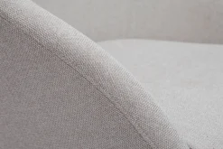 Miliboo Fauteuil Design|Voir Tous Les Fauteuils-Fauteuil scandinave en tissu effet velours texturé beige et bois clair OLIVIA