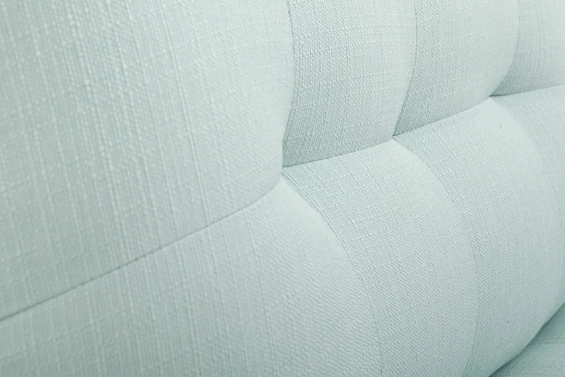 Miliboo Fauteuil Design|Voir Tous Les Fauteuils-Fauteuil scandinave en tissu menthe à l'eau et bois clair YUMI