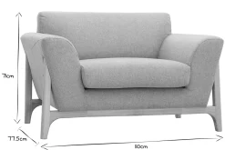 Miliboo Fauteuil Design|Voir Tous Les Fauteuils-Fauteuil scandinave en tissu effet velours texturé gris clair et bois clair ASAKO