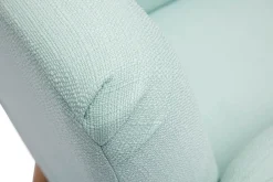 Miliboo Fauteuil Design|Voir Tous Les Fauteuils-Fauteuil scandinave en tissu menthe à l'eau et bois clair ISKO