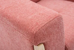 Miliboo Fauteuil Design|Voir Tous Les Fauteuils-Fauteuil scandinave en tissu terracotta et bois clair FJORD