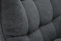 Miliboo Fauteuil Design|Voir Tous Les Fauteuils-Fauteuil scandinave en tissu effet velours texturé gris foncé et bois clair AVERY