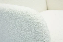 Miliboo Fauteuil Design|Voir Tous Les Fauteuils-Fauteuil scandinave en tissu effet laine bouclée blanc cassé et bois clair ISKO