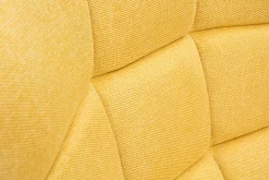 Miliboo Fauteuil Design|Voir Tous Les Fauteuils-Fauteuil scandinave en tissu effet velours texturé jaune moutarde et bois clair BRODY