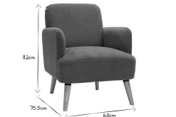 Miliboo Fauteuil Design|Voir Tous Les Fauteuils-Fauteuil scandinave en tissu effet velours texturé terre brûlée et bois clair ISKO