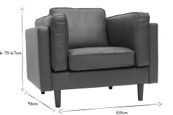 Miliboo Fauteuil Design|Voir Tous Les Fauteuils-Fauteuil vintage cuir marron BRADLEY