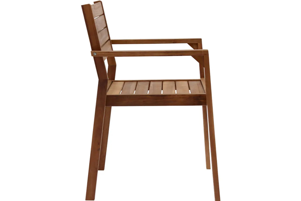 Miliboo Chaise De Jardin-Fauteuils de jardin empilables en bois massif (lot de 2) CANOPEE